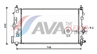 AVA QUALITY COOLING Radiaator,mootorijahutus OLA2591