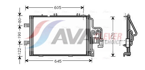 AVA QUALITY COOLING Lauhdutin, ilmastointilaite OLA5307
