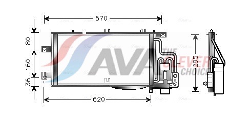 AVA QUALITY COOLING Kondensor, klimatanläggning OLA5310D