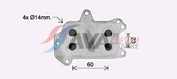 AVA QUALITY COOLING Õlijahuti, mootoriõli PE3424