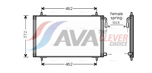 AVA QUALITY COOLING Kondensaator,kliimaseade PE5191