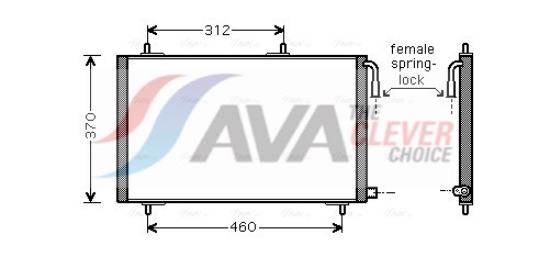 AVA QUALITY COOLING Kondensaator,kliimaseade PE5257