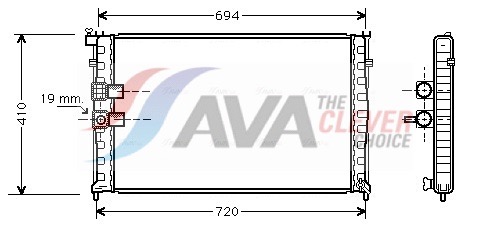 AVA QUALITY COOLING Radiaator,mootorijahutus PEA2177