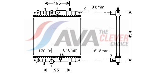 AVA QUALITY COOLING Radiaator,mootorijahutus PEA2224