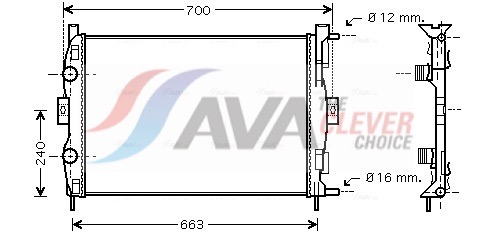 AVA QUALITY COOLING Radiaator,mootorijahutus RT2306