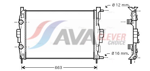 AVA QUALITY COOLING Radiaator,mootorijahutus RT2307