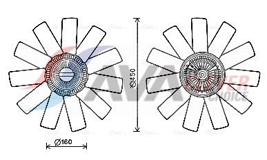 AVA QUALITY COOLING Ventilaator,mootorijahutus RTF558