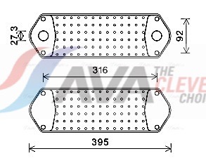 AVA QUALITY COOLING Chłodnica oleju, olej silnikowy SC3044