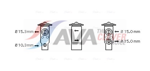 AVA QUALITY COOLING Paisuntaventtiili, ilmastointilaite TO1070