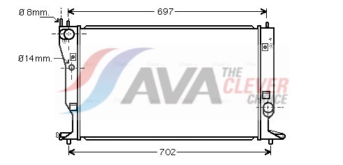 AVA QUALITY COOLING Jäähdytin,moottorin jäähdytys TO2399