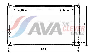 AVA QUALITY COOLING Jäähdytin,moottorin jäähdytys TO2608