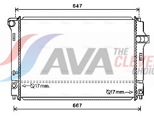 AVA QUALITY COOLING Radiaator,mootorijahutus TO2700