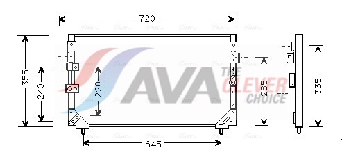 AVA QUALITY COOLING Kondensaator,kliimaseade TO5225