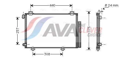 AVA QUALITY COOLING Lauhdutin, ilmastointilaite TO5267D
