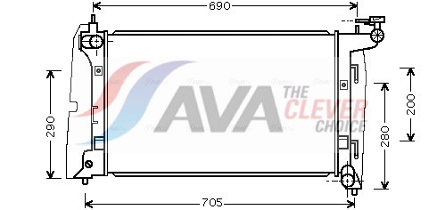 AVA QUALITY COOLING Radiaator,mootorijahutus TOA2290