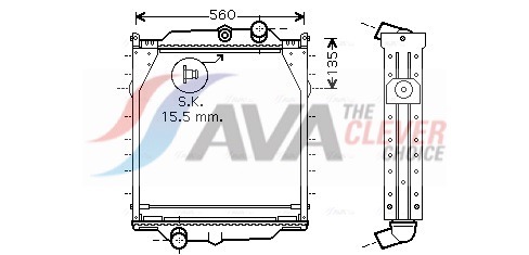 AVA QUALITY COOLING Chłodnica, układ chłodzenia silnika VL2045