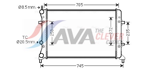 AVA QUALITY COOLING Radiaator,mootorijahutus VN2359