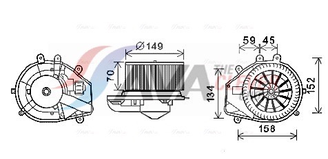 AVA QUALITY COOLING elektrovariklis, vidinis pūtiklis VN8352