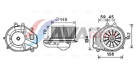 AVA QUALITY COOLING elektrovariklis, vidinis pūtiklis VN8353