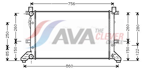 AVA QUALITY COOLING radiatorius, variklio aušinimas VNA2155