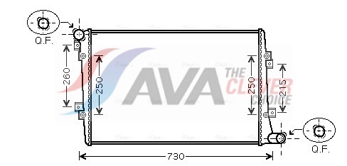 AVA QUALITY COOLING radiatorius, variklio aušinimas VNA2255