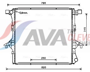 AVA QUALITY COOLING Jäähdytin,moottorin jäähdytys VNA2363
