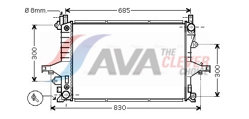 AVA QUALITY COOLING Radiaator,mootorijahutus VO2117
