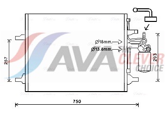 AVA QUALITY COOLING Kondensaator,kliimaseade VO5166D