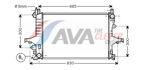 AVA QUALITY COOLING Radiaator,mootorijahutus VOA2114