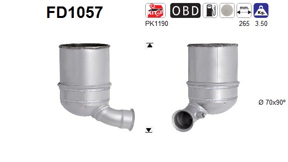 AS DPF kübemefilter FD1057