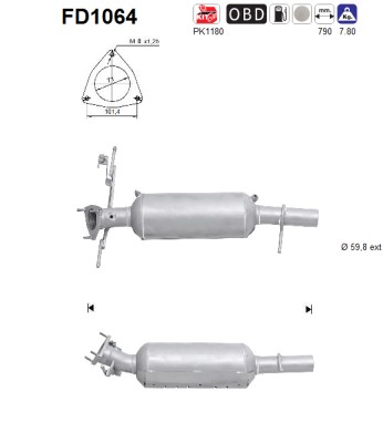 AS DPF kübemefilter FD1064