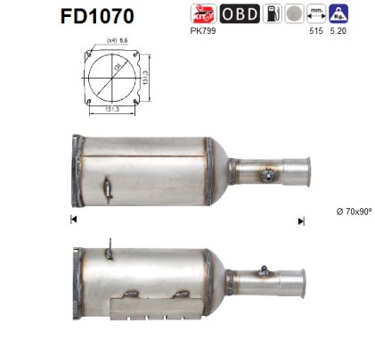 AS DPF kübemefilter FD1070