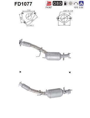 AS DPF kübemefilter FD1077