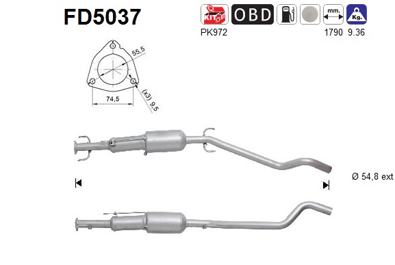 AS DPF kübemefilter FD5037