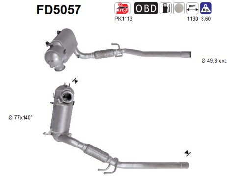 AS DPF kübemefilter FD5057