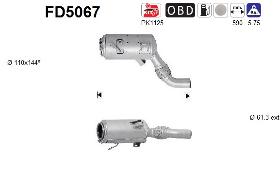 AS DPF kübemefilter FD5067