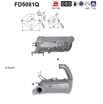 AS DPF kübemefilter FD5081Q