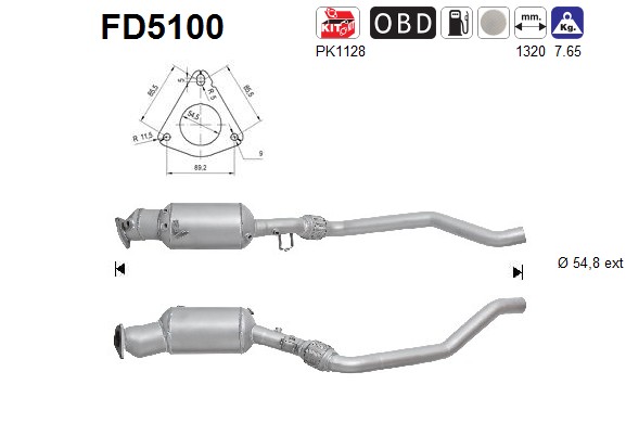 AS DPF kübemefilter FD5100
