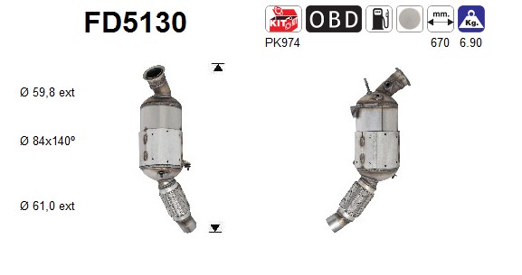 AS DPF kübemefilter FD5130