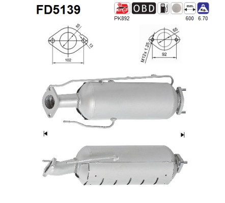 AS DPF kübemefilter FD5139