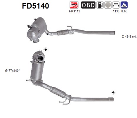 AS DPF kübemefilter FD5140