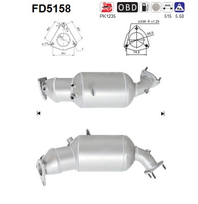 AS DPF kübemefilter FD5158