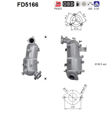 AS Noki-/hiukkassuodatin, korjaussarja FD5166