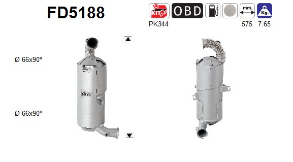 AS DPF kübemefilter FD5188