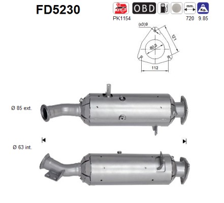 AS DPF kübemefilter FD5230
