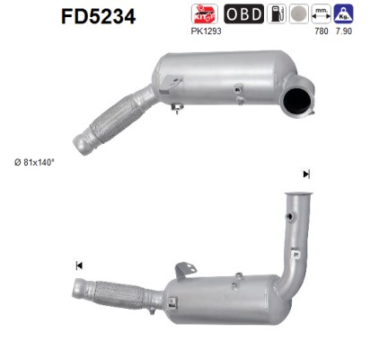 AS DPF kübemefilter FD5234