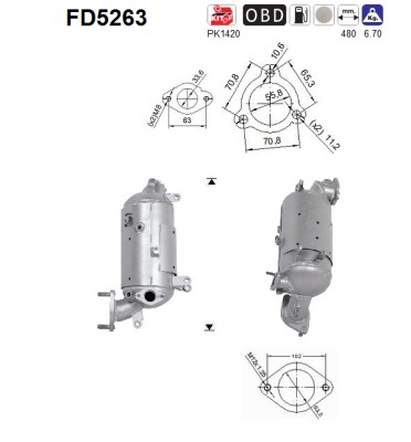 AS DPF kübemefilter FD5263