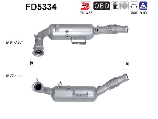 AS DPF kübemefilter FD5334