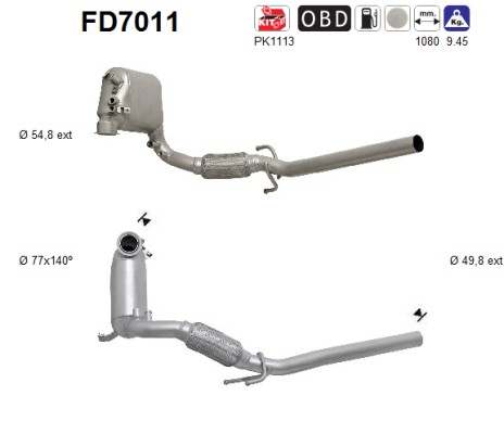 AS DPF kübemefilter FD7011