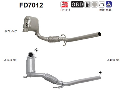 AS DPF kübemefilter FD7012